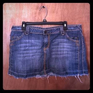 Denim mini skirt
